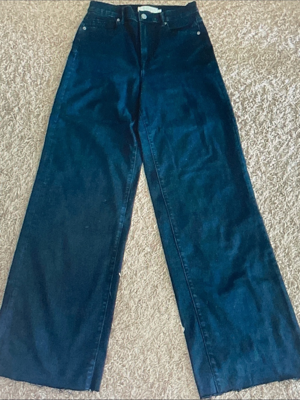 High-Rise Wide-Leg Jeans in Dark Blue